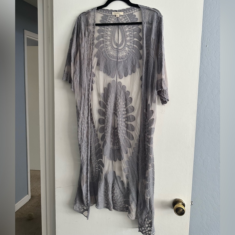 Kimono/swim coverup